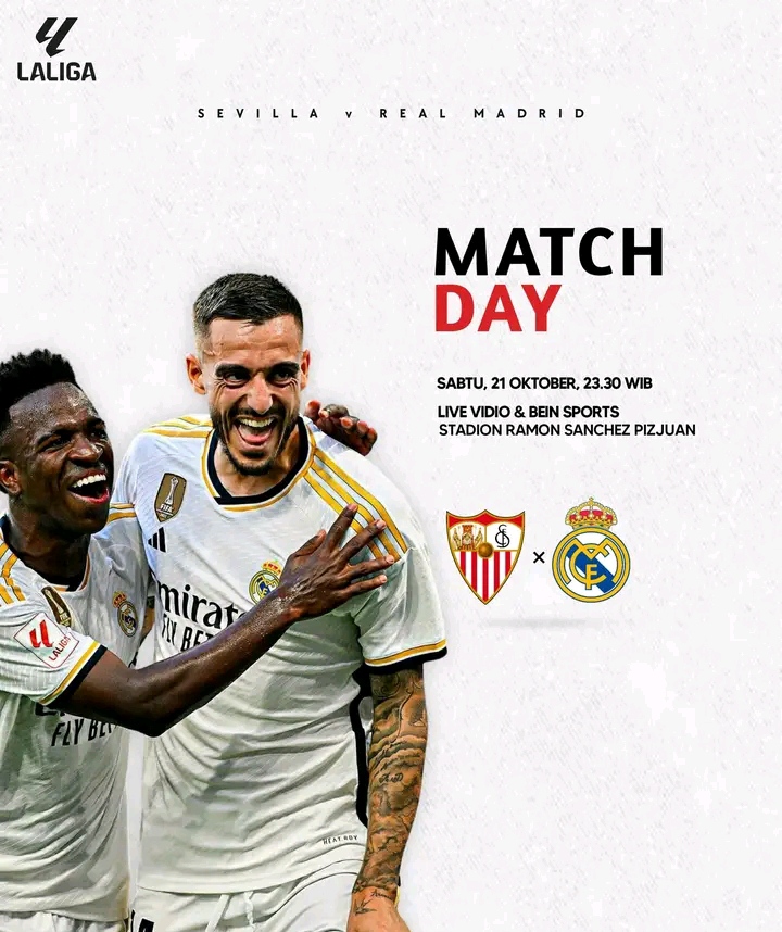 Jadwal La Liga Malam Ini : Ada Real Madrid vs Sevilla