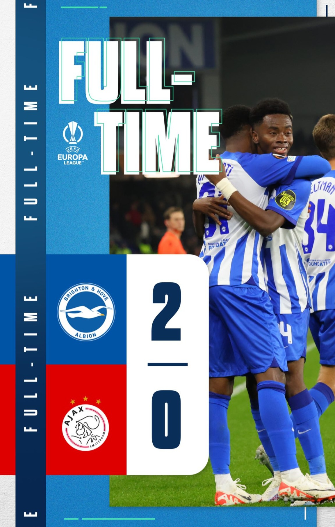 Hasil Liga Europa 2023: Brighton Hajar Raksasa Belanda 2-0