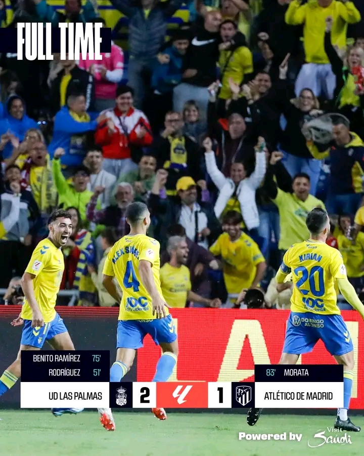 las palmas vs Atletico madrid SCORE.CO.ID