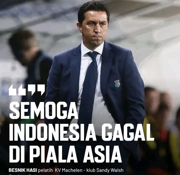 Dendam Kesumat, Pelatih KV Machelen Sumpahi Indonesia Gagal di Piala Asia 2023