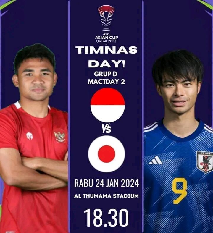 Jadwal Piala Asia Hari Ini : Laga Hidup Mati Harus Dimenangkan Indonesia