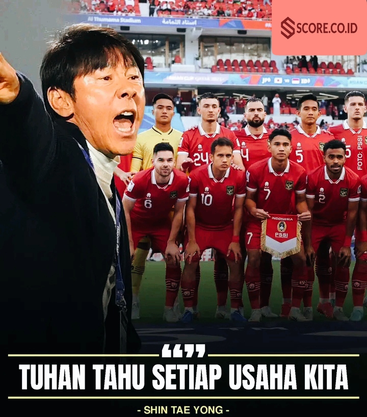 Indonesia Lolos ke Babak 16 Besar Piala Asia Pertama Kalinya, Shin Tae-yong : Tuhan Tahu Setiap Usaha Kita