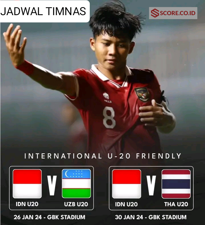 jadwal Timnas indonesia junior SCORE.CO.ID