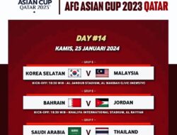 Jadwal Piala Asia Hari Ini : Laga Grup E & F Menentukan Nasib Indonesia