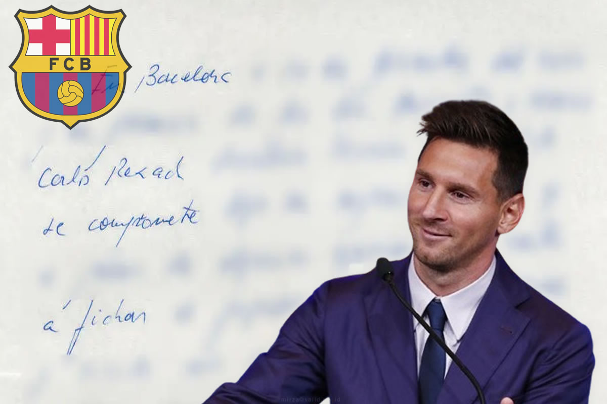 Misteri Kontrak Pertama Messi di atas Sebuah Serbet yang Sedang Dilelang 380000 SCORE.CO.ID