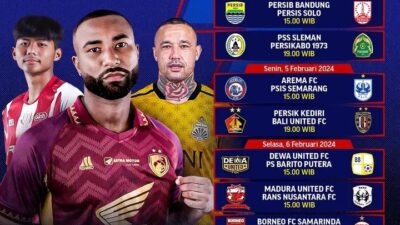 Jadwal BRI Liga 1 Pekan ke-24 : Gas Lagi Setelah Jeda Piala Asia