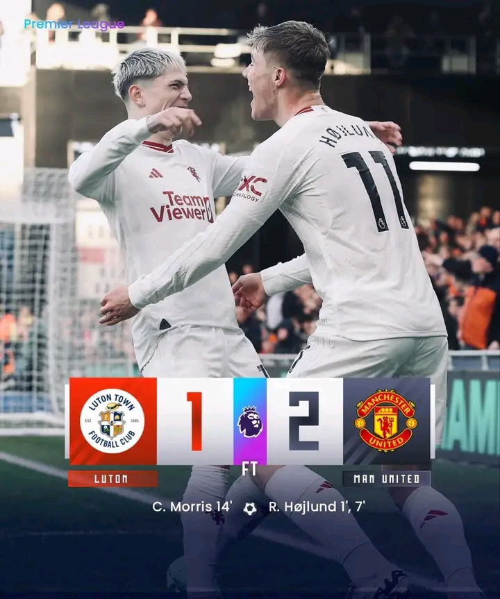 hasil mu vs luton SCORE.CO.ID