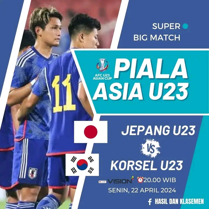 Jadwal Piala Asia U23 Malam Ini, 22 April 2024 : Penentuan Juara Grup B