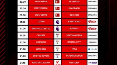 jadwal bola malam ini