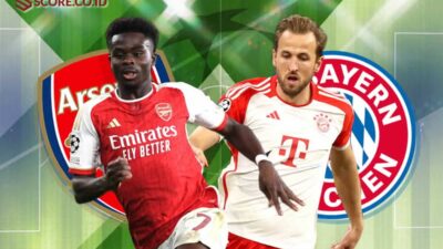 Prediksi Pertandingan Arsenal vs Bayern Munchen di Liga Champions 2023 2024 SCORE.CO.ID