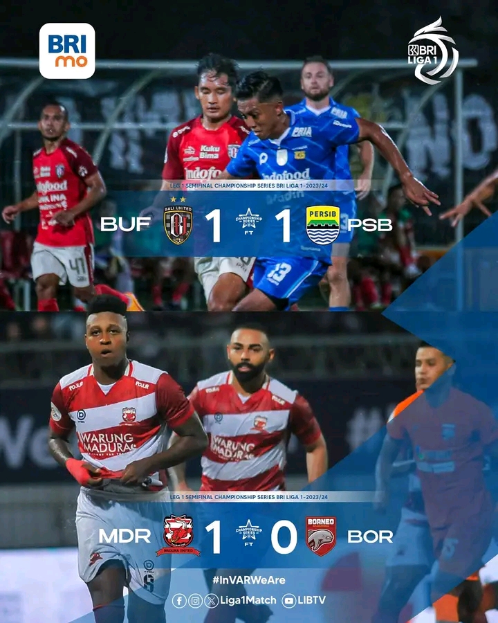 Hasil Final Championship Series Leg 1 : Persib Menang Telak, Borneo Gagal Maning