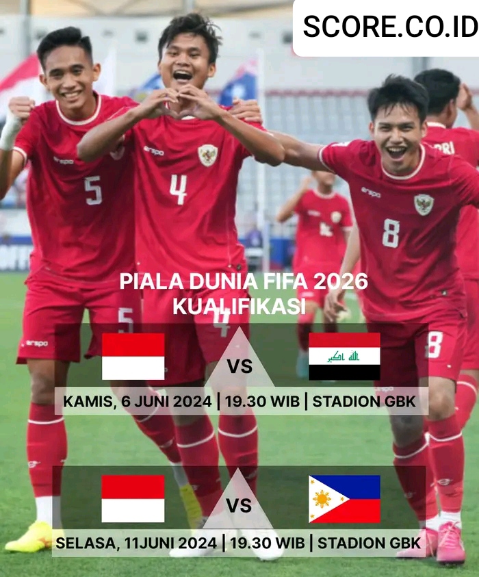 Prediksi Skor Indonesia vs Irak, Laga Big Match Kualifikasi Piala Dunia 2026