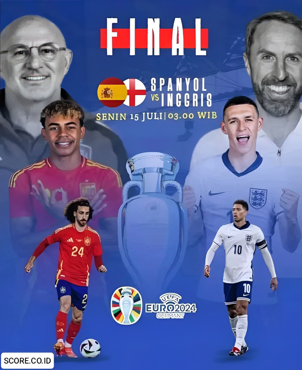 Prediksi Skor Spanyol vs Inggris: Final Euro 2024, Kick Off Minggu Dinihari 02.00 WIB