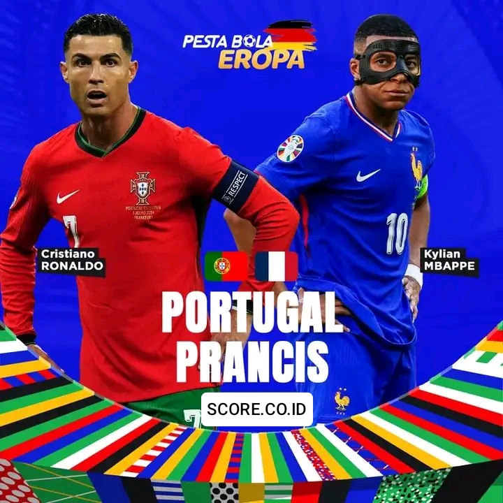 Prediksi Skor Portugal vs Prancis: Duel Big Match Mbappe vs CR7