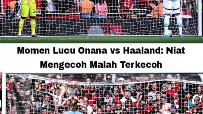 Momen Lucu Onana vs Haaland: Niat Mengecoh Malah Terkecoh