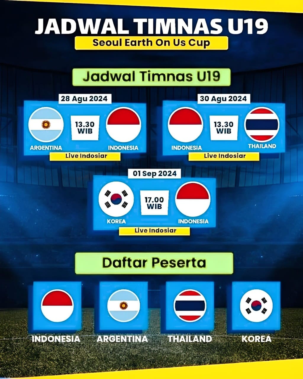 Jadwal Seoul Earth On Us Cup 2024: Indonesia Bawa 30 Orang Pemain