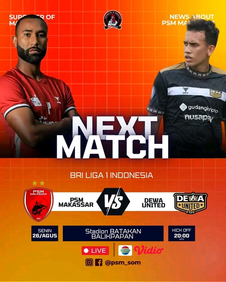 Pre-Match Dewa United vs PSM Makassar, Malam Ini Jam 19.00 WIB