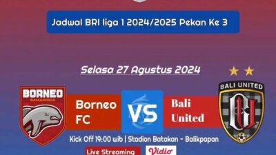 Ada Duel Seru Laga Borneo vs Bali United, Rebutkan Puncak Klasemen