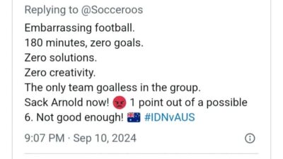 Fans Australia Ngamuk Timnasnya Ditahan Imbang: 0 Kreativitas