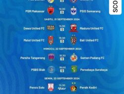 Jadwal Liga Indonesia Periode 20-22 September 2024 Versi SCORE.CO.ID