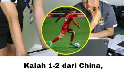 Eksperimen Shin Tae-yong berujung kekalahan atas China 1-2.