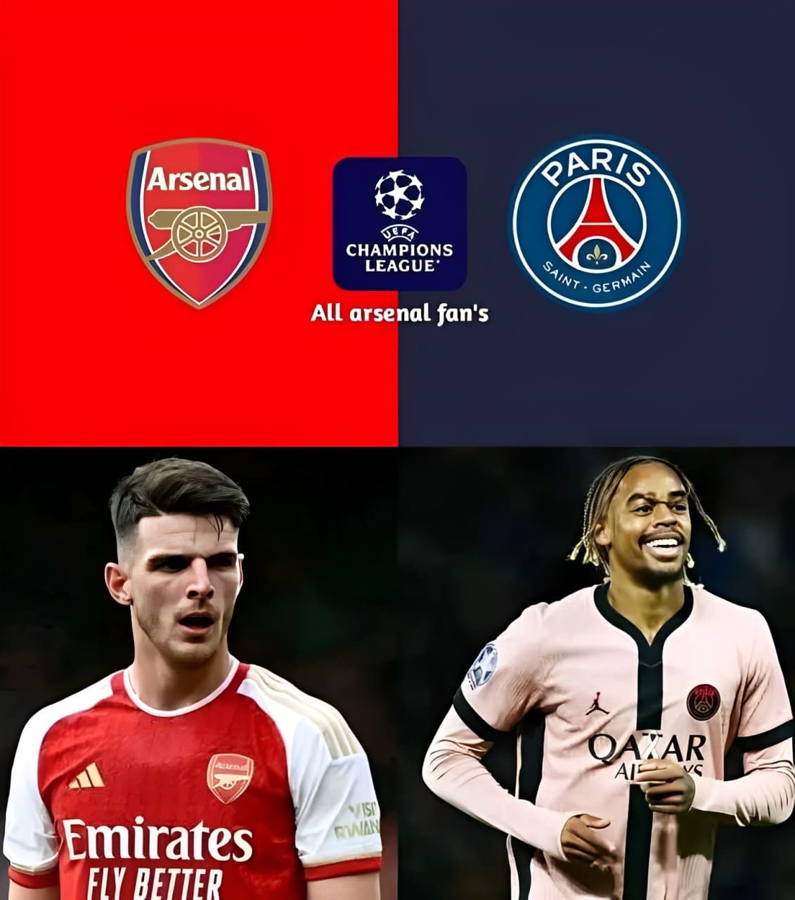 Prediksi Arsenal vs PSG