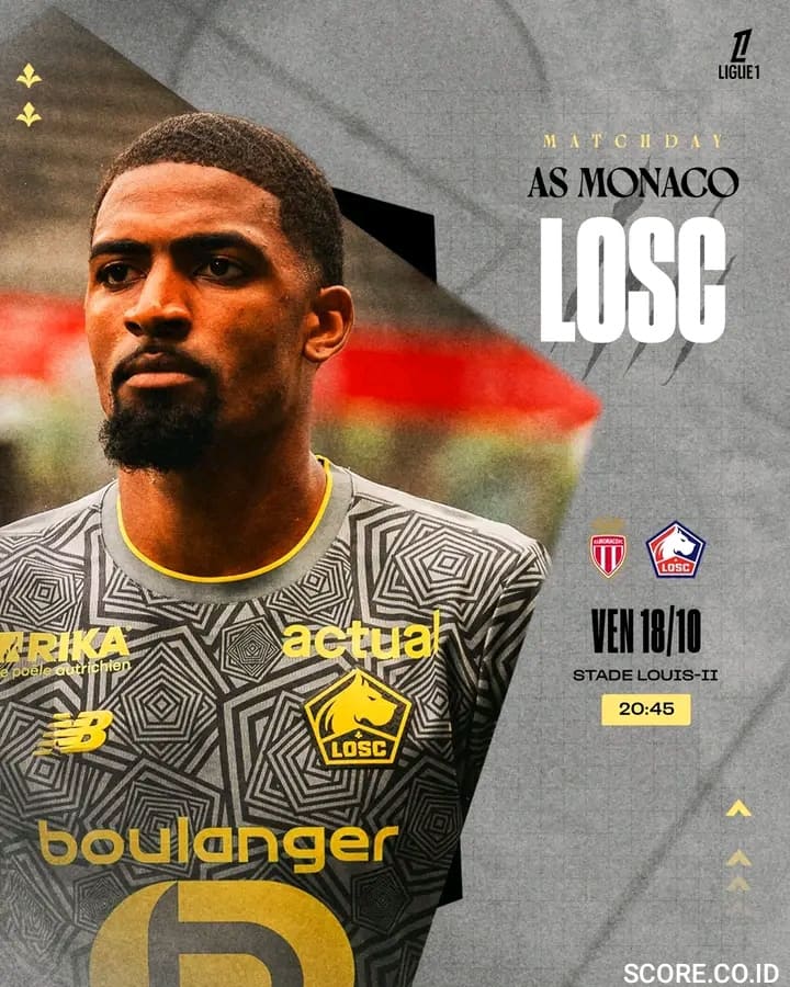 Prediksi Skor As Monaco vs Losc Lille Pekan ke-8 Ligue 1 Musim 2024/2025