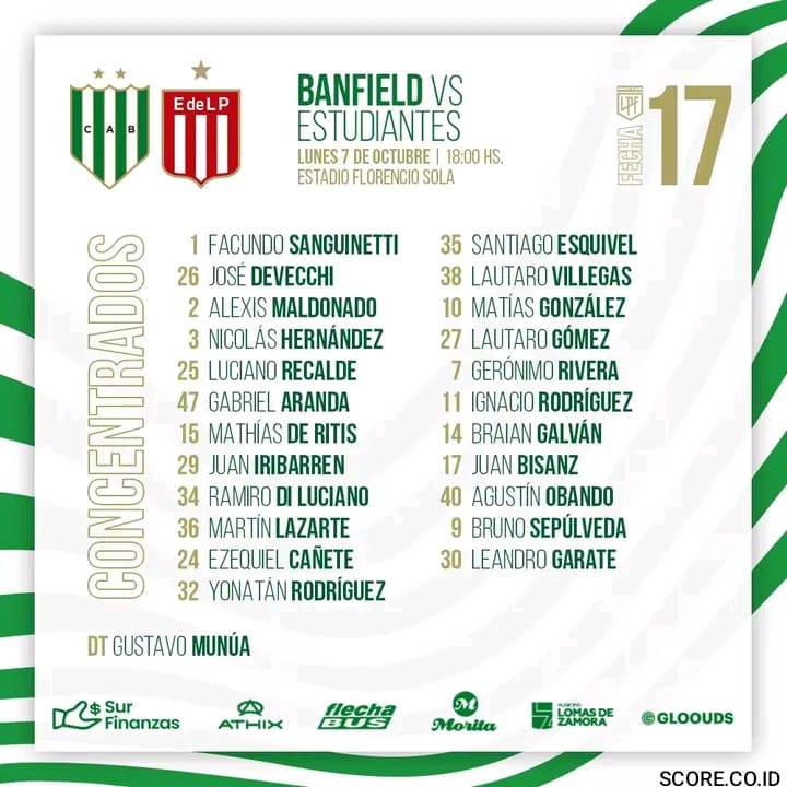 Prediksi Banfield vs Estudiantes Jadi Matchday ke-17 Argentine Primera División