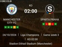 Prediksi Skor Manchester City vs Sparta Praha Pekan ke-3 UCL 2024/2025