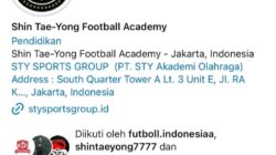 Shin Tae-yong Academy Sudah Dibuka