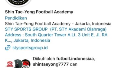 Shin Tae-yong Academy Sudah Dibuka