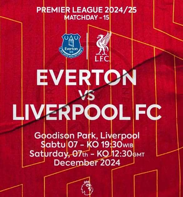 Prediksi Skor Everton vs Liverpool Pekan ke-15 Liga Inggris 2024/2025