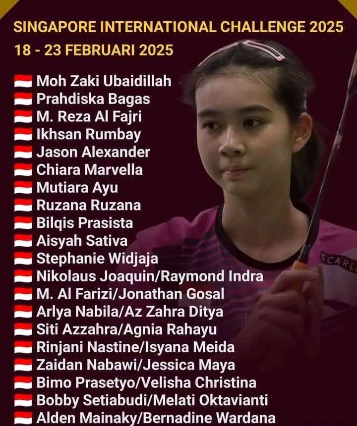 Singapore International Challenge 2025, Drawing dan Jadwal Tayang(c) SCORE.CO.ID/Jurnalis T