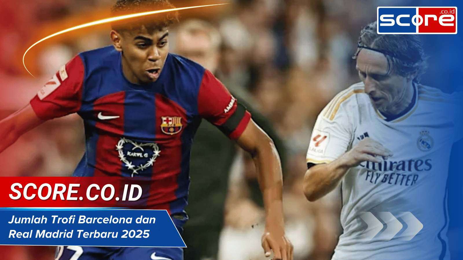 Jumlah Trofi Barcelona dan Real Madrid