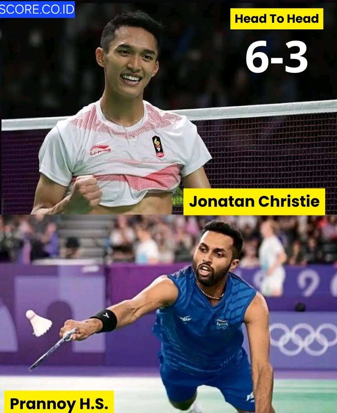Prediksi dan H2H Jonatan Christie vs Prannoy di Piala Sudirman 2025