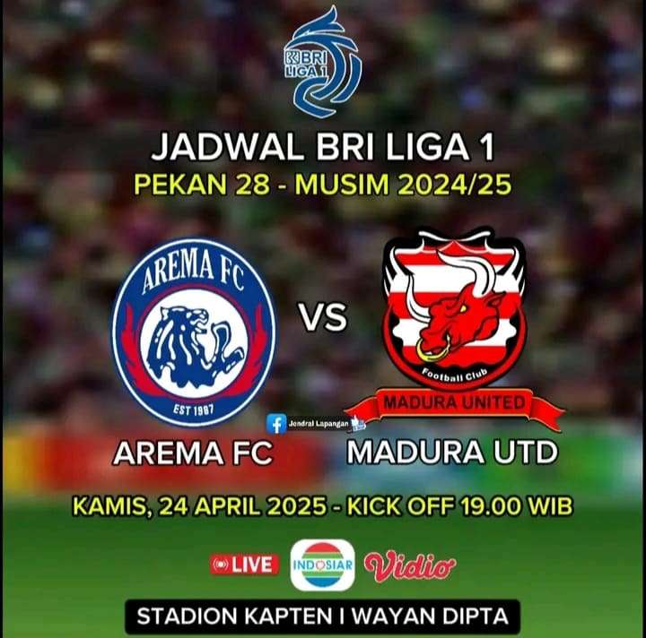 Prediksi Skor Arema FC vs Madura United Pekan ke-28