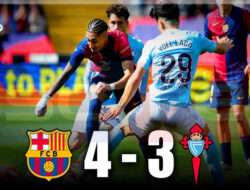 Hasil Barcelona vs Celta Vigo: Comeback Dramatis 4-3
