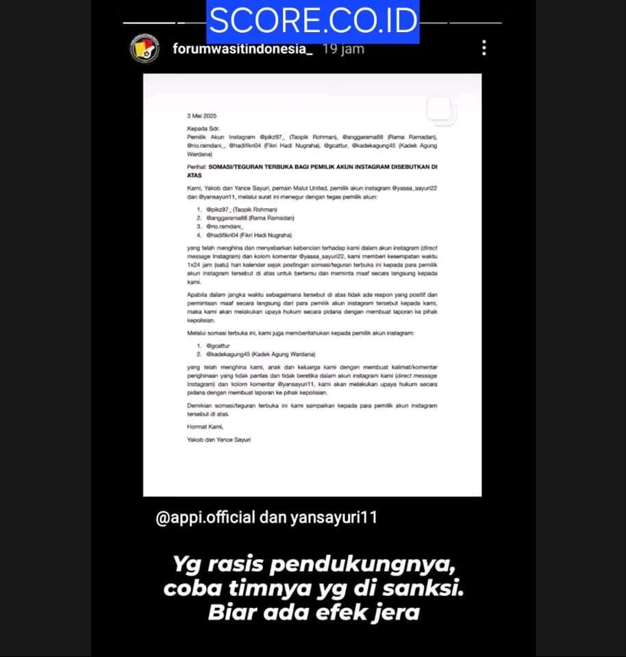 Bobotoh Mania Dapat Sanksi Rasisme