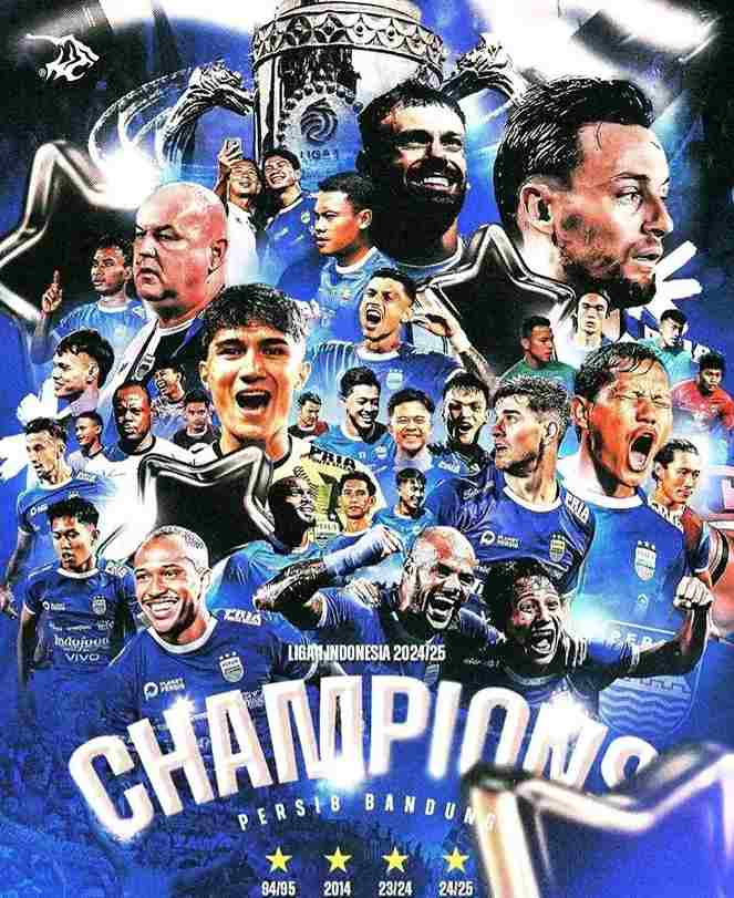 Hadiah Persib Juara Liga 1 2025 Bikin Ngiler, Berapa Nominalnya?