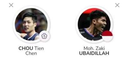 Prediksi dan H2H Ubed vs Chou Tien Chen Taipei Open 2025 Jadi Laga Pembuka