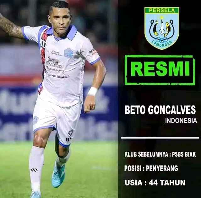 Persela Rekrut Beto Goncalves di Liga 2 Musim 2025/2026