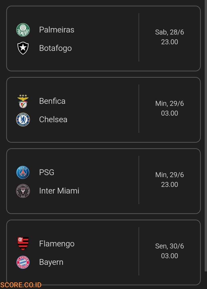 Jadwal Babak 16 Besar Piala Dunia Antarklub 2025