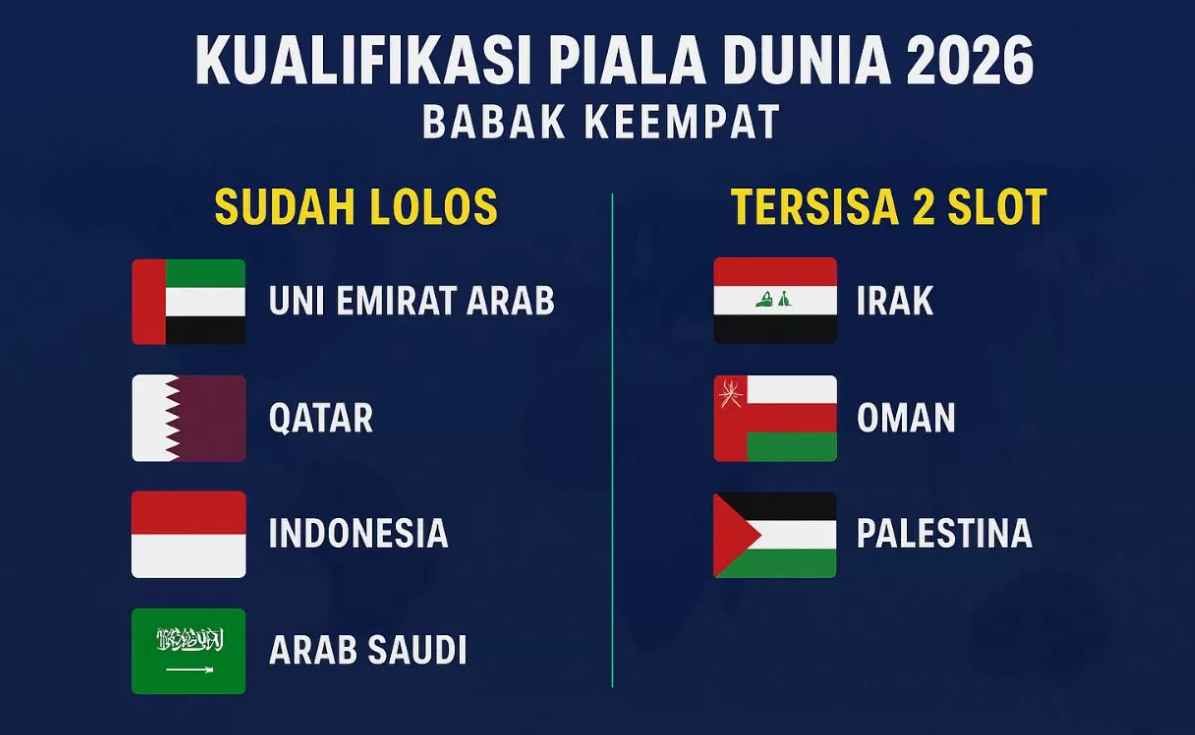 Round 4 kualifikasi piala dunia zona asia indonesia lawan siapa Jadwal & Calon Lawan Berat Timnas di Grup Neraka.