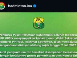 Wasekjen PBSI Mundur dari Jabatannya, PBSI Beri Pesan Singkat
