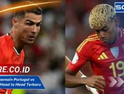 Statistik pemain Portugal vs Spanyol, Head to Head Terbaru