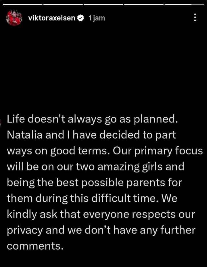 Penyebab Axelsen Cerai Karena Hal Ini, Berikut Isi Cuitannya