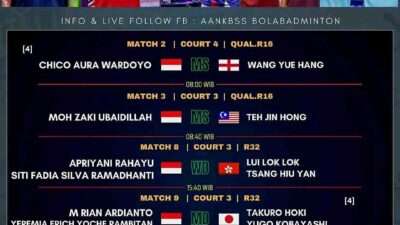 Jadwal Korea Open 2025, Link Streaming & Hadiahnya
