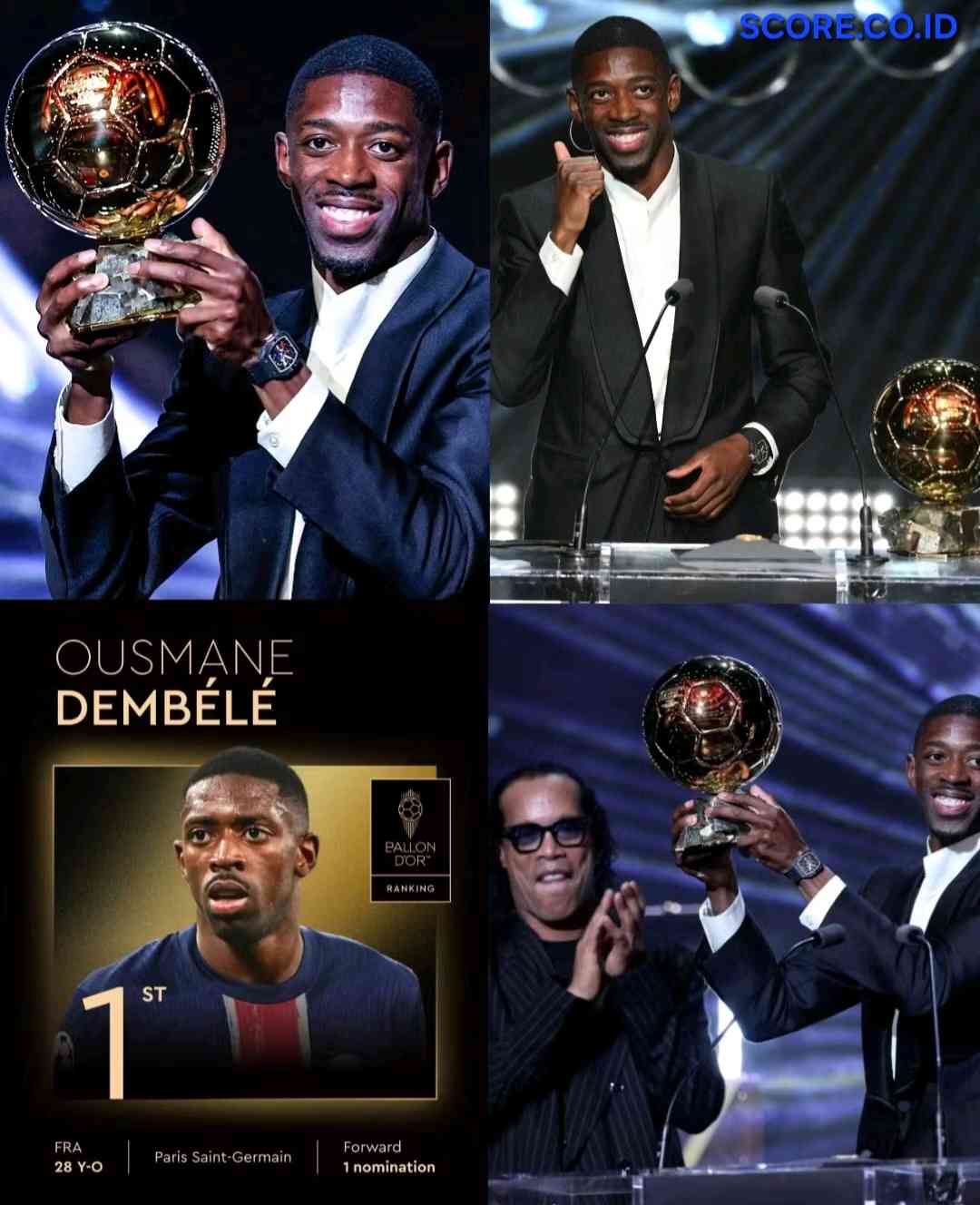 Pemenang Balon d'Or 2025, Dembele Bawa Piala