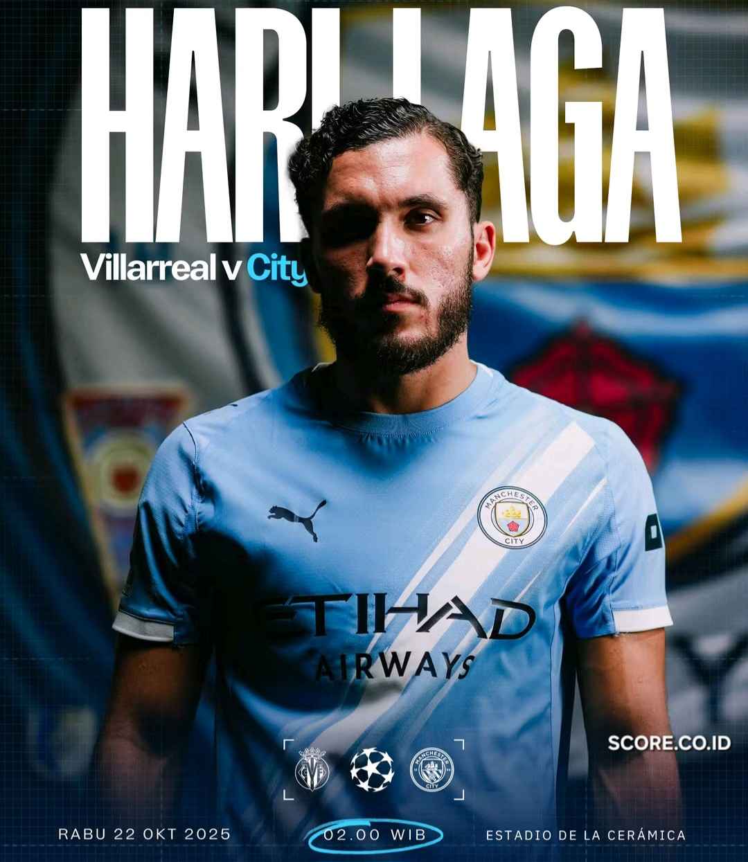 Susunan Pemain City vs Villarreal di UCL Pekan 3 Oktober 2025