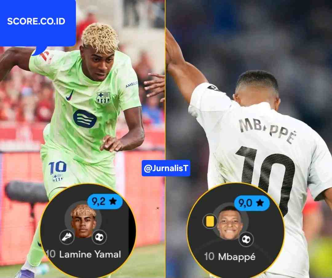 Duel Mbappe vs Lamine Yamal di Prediksi Skor Barcelona vs Real Madrid 26 Oktober 2025